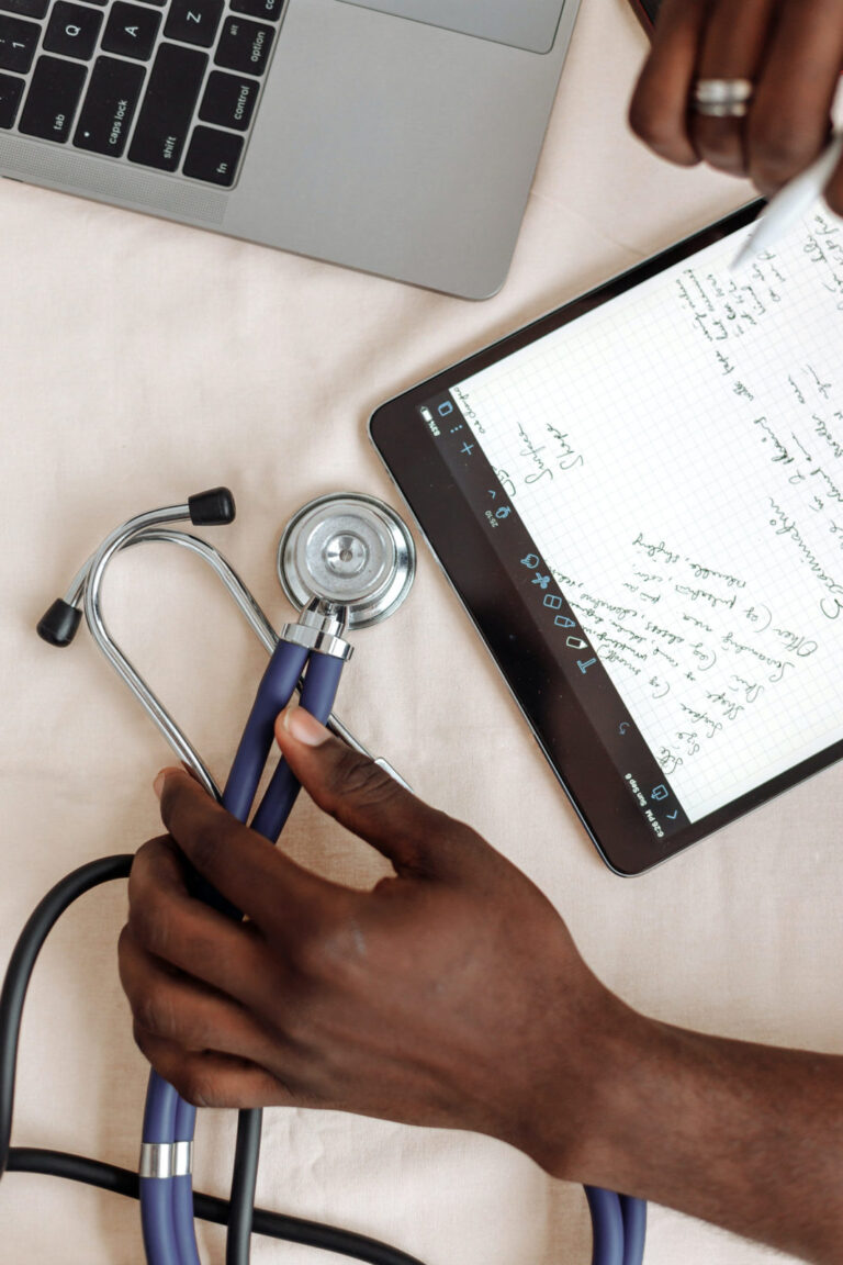 doctor reviewing chart
