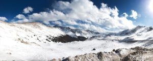 Snowy Loveland Pass in Loveland, Colorado